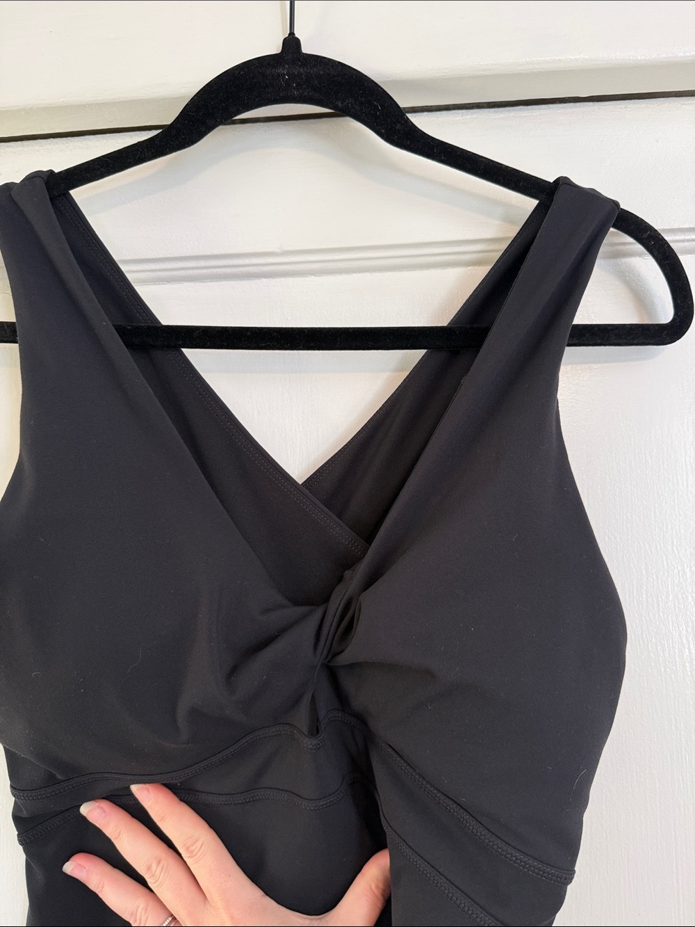 Fabletics Oasis Twist Front Black Jumpsuit - Picture 5 of 9